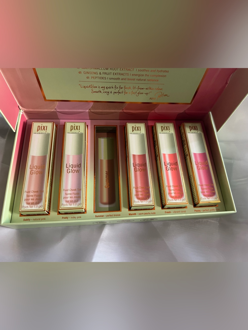 5 Pixi Liquid Glow Cheek Tint Trio & Pink Shades Set